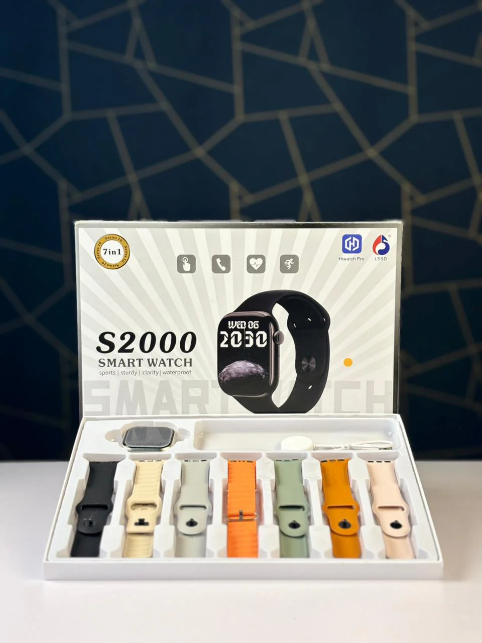 S2000 Smart Watch – 7-in-1 Full Touch Bluetooth Calling Fitness Tracker with Multi-Sport Modes & Health Monitoring