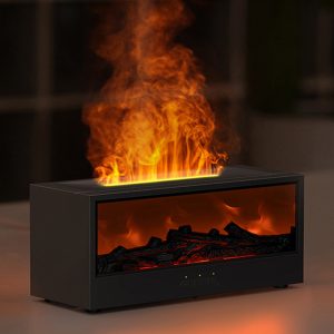 Led Light Flame Fireplace Aroma Diffuser Humidifier